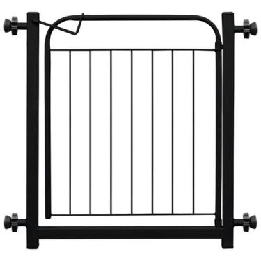 Imagem de Portão Pet Cães Bebês Largo 69 a 84cm Extensor 10cm - Romero, Preto