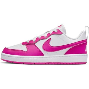 Imagem de Nike Tênis infantil Court Borough Low Recraft (DV5456-123, branco/fúcsia a laser), Branco/fúcsia a laser, 18