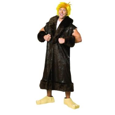 Imagem de Rubie's Costume Co Fantasia masculina de luxo de Barney Rubble de Flintstone, Marrom, Tamanho Único