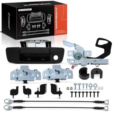Imagem de A-Premium Kit de reconstrução de hardware de porta traseira de 30 peças com parafusos compatíveis com Ram 1500/2500/3500 2011-2012 e Dodge Ram 1500 2009-2010, Ram 2500 3500 2010, suporte de bucha de