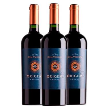 Imagem de Kit 3 Garrafas Vinho Tinto Origem Merlot 750ml