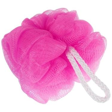 Imagem de Esponja Bucha de Banho Nylon Com Cordinha(Rosa)