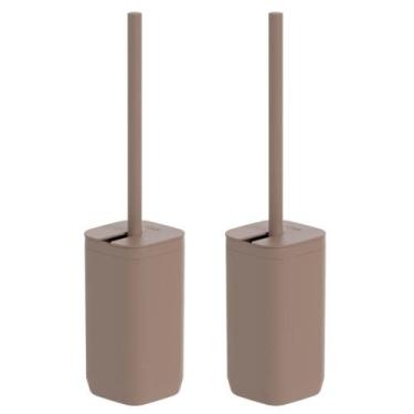 Imagem de 2x Escova de limpar Vaso Sanitario Banheiro Parede Ou Marrom