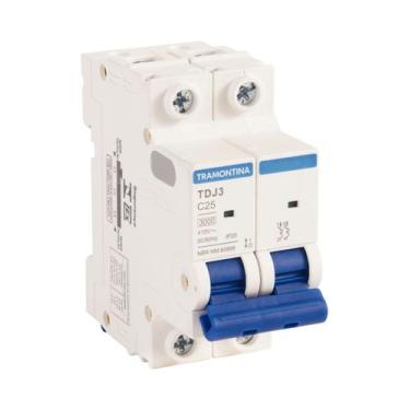 Imagem de 4 Disjuntor 25a Bipolar Tramontina Tdj3 Curva C 3ka