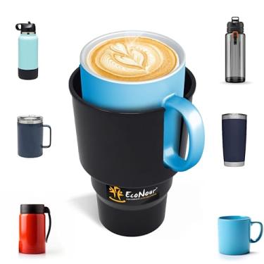 Imagem de EcoNour Expansor de suporte de copo de carro | Serve para frascos hidro de 32/1,134 g, Yeti, Nalgene e garrafas grandes de até 9,7 cm | Adaptador universal de copo para carros com suportes de 8 cm