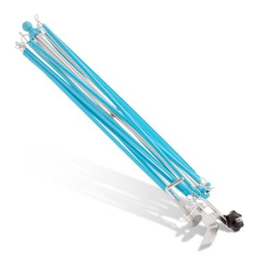 Imagem de Fio de guarda-chuva com grampo de mesa enrolador de fio portátil ferramentas essenciais de crochê fácil configuração e baixo ruído para novelos (blove, 1)