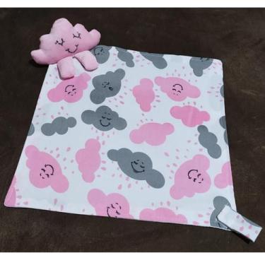 Imagem de Paninho Naninha de Boca Fraldinha com Bichinho e Porta Chupeta Bebê Pe