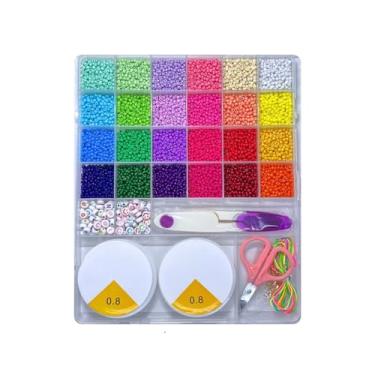 Imagem de Conjunto de Brinquedos de MiçAngas para CriançAs (Adequado para Pulseiras, Colares Coloridos, Incluindo Silicone e Tesouras)(C01-7.015 peças)