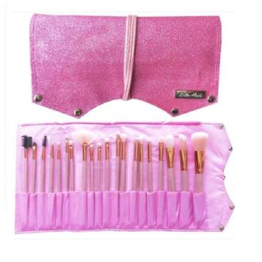 Imagem de Kit Pincel para Maquiagem Com 15 Pincéis Com Necessaire - Hello Mini