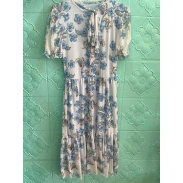 Imagem de Vestido feminino floral azul -Tamanho M - Q bonita 
