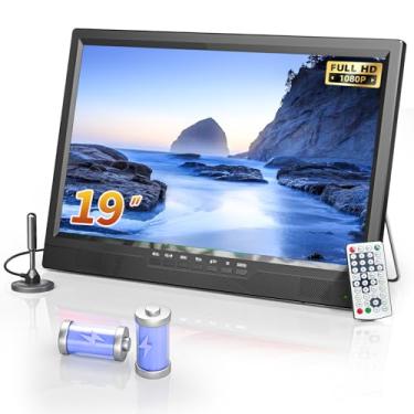 Imagem de NORTHING TV portátil de 19,5 polegadas para ambientes internos e externos, TV portátil Full HD 1080p para acampamento, TV de 8000 mAH embutida operada por energia, antena/HDMI/USB/entrada AV