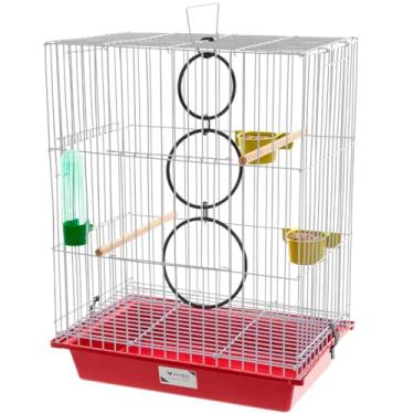 Imagem de Gaiola Para Calopsita Completa(Vermelha)