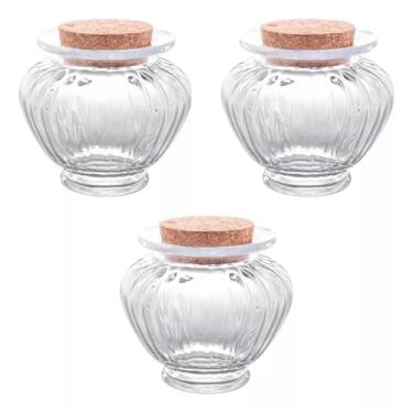 Imagem de Kit 3 Pote de Vidro Com Tampa e Puxador Classic 300ml