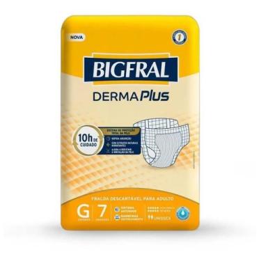 Imagem de Fralda Geriátrica Bigfral Derma Plus G Com 7 Unidades - Ontex