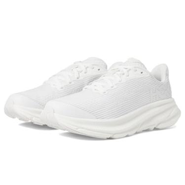 Imagem de HOKA ONE ONE Tênis infantil unissex Clifton 9 (criança grande), Branco/Frost, 17