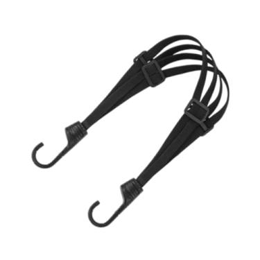Imagem de Vaveren Correia de bagagem para capacete de motocicleta com 2 ganchos, acessório de motor, corda fixa para bagagem, corda elástica para motocicleta, 60cm