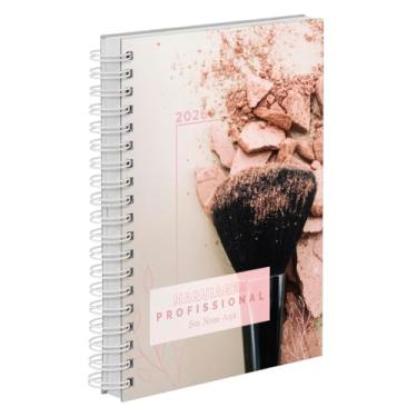 Imagem de Agenda Comercial 2026 Personalizada Capa Dura Maquiadora Blush