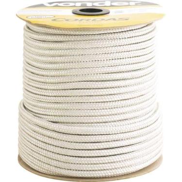 Imagem de Corda multifilamento trançada 12 mm x 111 m branca VONDER