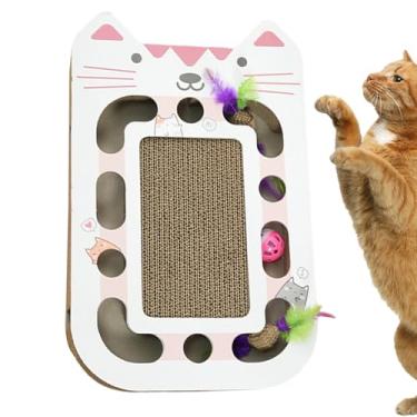 Imagem de Almofada contra arranhões para gatos, brinquedo de exercício para gatos – brinquedo interativo com proteção antiarranhões para casa, brincar e treinar, sofá, gatinho, atividades internas no chão