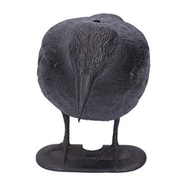 Imagem de Zerodis Simulação Pendurada Crow Crowy para Decoração de Jardim, Repelente de Pássaros de Controle de Pragas, Material Plástico Resistente, Adequado para Gramados e Pontos Cênicos