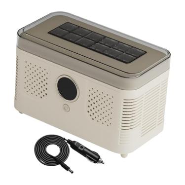 Imagem de SiaBiced Máquina de gelo de, máquina de fazer gelo portátil de fabricação rápida com clipe para cubos, aparelho de congelamento para camping, cozinha e, Bege