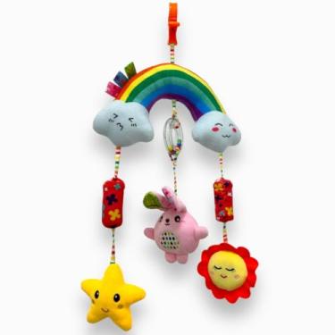 Imagem de Móbile Infantil para Berço Decoração para Quarto de Bebê Interativo e Colorido (Arco íris)