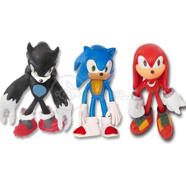 Imagem de Cartela Sonic The Hedgehog 3 Bonecos Miniaturas Sonic Knuckles E Werehog Action Figure Brinquedo