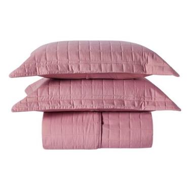 Imagem de Cobre Leito King Basic 300 Fios 7 Peças - Rose Garden - Dona Zeze