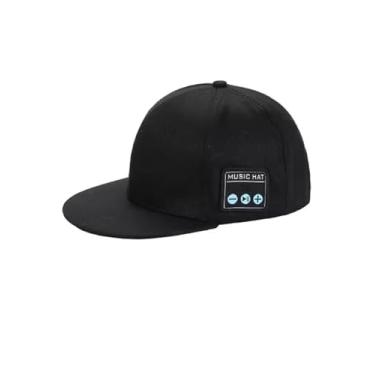 Imagem de MUSIC HAT Boné Bluetooth com Alto-falante, Fones Embutidos, Microfone, Controles de Volume, 6-7h de Bateria, Carregamento em 2h, Compatível com Múltiplos Dispositivos (AZUL ESCURO)