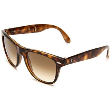 Imagem de Óculos de Sol Ray-Ban Folding Wayfarer 0RB4105 710/51 Tam 54 / Marrom Havana Claro - Lentes Marrom Gradiente