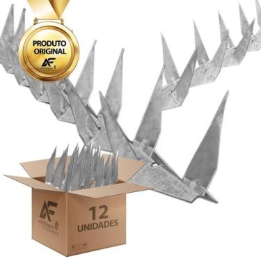 Imagem de Kit 6 Mandíbula De Proteção De Muro Espeto Cerca Farpado 6 Metros - Af