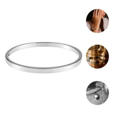 Imagem de Bracelete Liso Feminino Prata 925 - Diora, Prateado