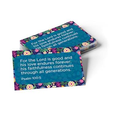 Imagem de Pass It On Scripture Cards - Louvor, Ps 100:5 - Pacote com 25 cartas cristãs inspiradoras com encorajamento de versículo da Bíblia para devocional, estudo e saudações