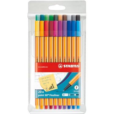 Imagem de STABILO Fineliner point 88 - Carteira com 20 - Cores sortidas