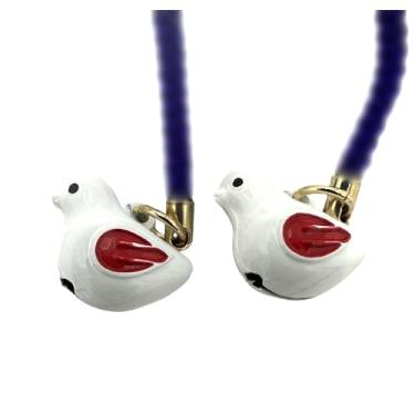 Imagem de SÖPÖSÖPÖ Amuleto de pomba branca com asas vermelhas – Conjunto de 2 peças x 9 cm de empregada doméstica no Japão, presente de lembrança de estilo japonês fofo