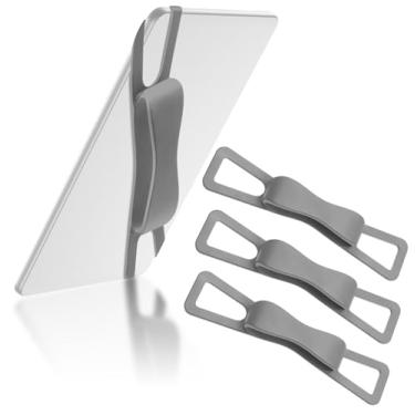 Imagem de Fotbor Pacote com 3 alças de mão confortáveis para tablets, acessórios Kindle para leitura na cama, suporte seguro e leve para Kindle Paperwhite/Kobo/Oasis/E-Book/telefone (cinza)