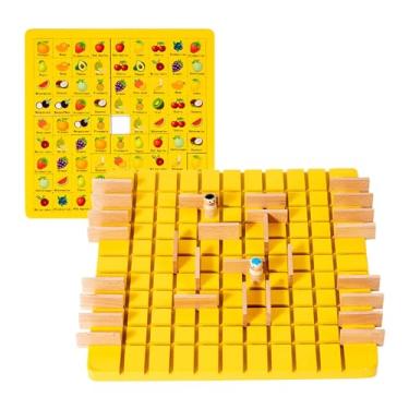 Imagem de menolana Cérebro teaser jogo de tabuleiro mão olho coordenação estratégia de madeira jogo de estratégia para crianças presente de aniversário, fruta