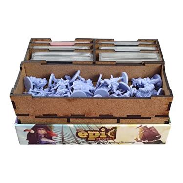 Imagem de Organizador (INSERT MDF) para Tiny Epic Dungeons + Expansão com Board Band (Elástico)