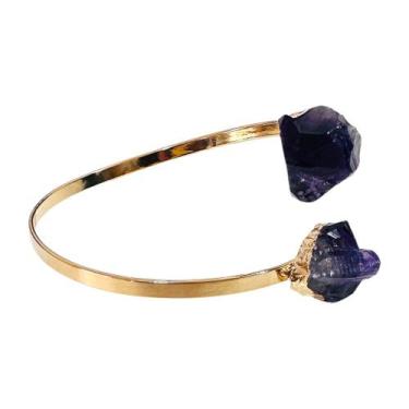 Imagem de Bracelete Pulseira Pedra Natural Ametista Ajustável - Equilíbrio Pedra