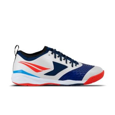 Imagem de Chuteira Futsal Penalty Max 1000 Ecoknit CBFS Oficial (Vermelho+Azul, BR, Adulto, Numérico, 40)