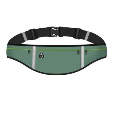 Imagem de JEVRKAPZ Cinto de corrida para celular – Pochete para caminhadas, itens essenciais de viagem e cinto para dinheiro, Verde, Gsp1201