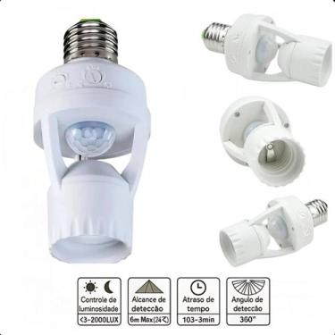 Imagem de Sensor de Presença Soquete com Fotocélula para Lâmpadas LED e Iluminaç
