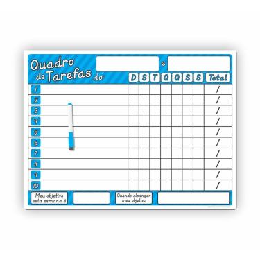 Imagem de Painel Magnético - Quadro De Tarefas Educativo Azul 2 Irmãos