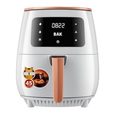 Imagem de BAK Air Fryer Digital, 4,5L, Touch Screen, Cozinha Sem Óleo, Branco e marrom-220