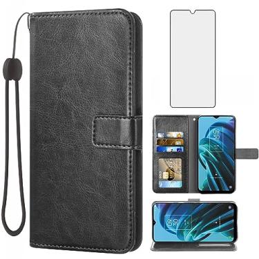 Imagem de Compatível com TCL 30XE/30V/4X/20AX/20A/20R/Bremen 5G Capa carteira protetora de tela de vidro temperado suporte de cartão acessórios de celular capas de telefone para TLC T601DL 30 XE XE5G V 20 AX R