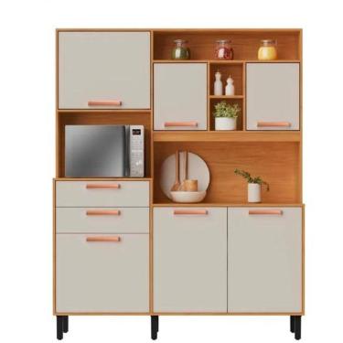 Imagem de Kit Cozinha Itatiaia Nápoles Kit-160 6 Portas 2 Gavetas White Cinamomo Off-White