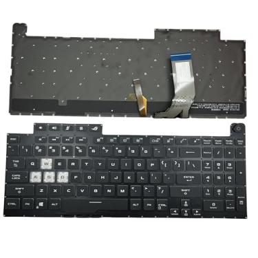 Imagem de Teclado retroiluminado RGB de 16 pinos US Layout para laptop ASUS ROG Strix G731 G731GT G731GV G731GU G731GW (preto)