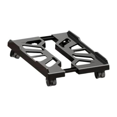 Imagem de Generic Suporte de torre de computador Suporte de CPU Largura resistente 20 cm a 28 cm Carrinho de chão ventilado para PC Fácil de instalar para gabinete de, Preto