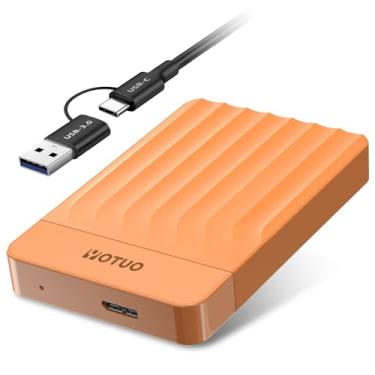 Imagem de YOTUO Expansão de armazenamento de disco rígido externo portátil USB 3.0 para PC, Mac, desktop, laptop, PS4, PS5, Xbox One X/S, Xbox 360, Xbox Series X/S, escritório e jogos (laranja, 1 TB)
