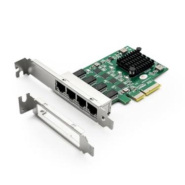 Imagem de Alwong Placa de interface de rede Gigabit Ethernet (NIC) de 100 m/1000 m/2,5 G, portas RJ45 de cobre quádrupla, com chip Realtek RTL8125, PCIE X4, suporta Windows Server/Ubuntu/Centos/Debian